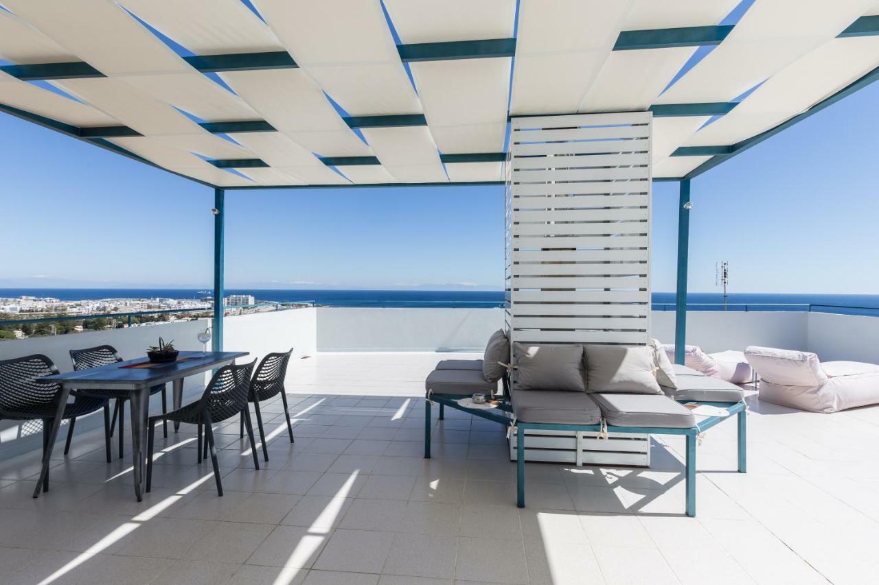 Groovy & Cozy Apt With Private Seaview Rooftop Terrace Rhodes City Kültér fotó