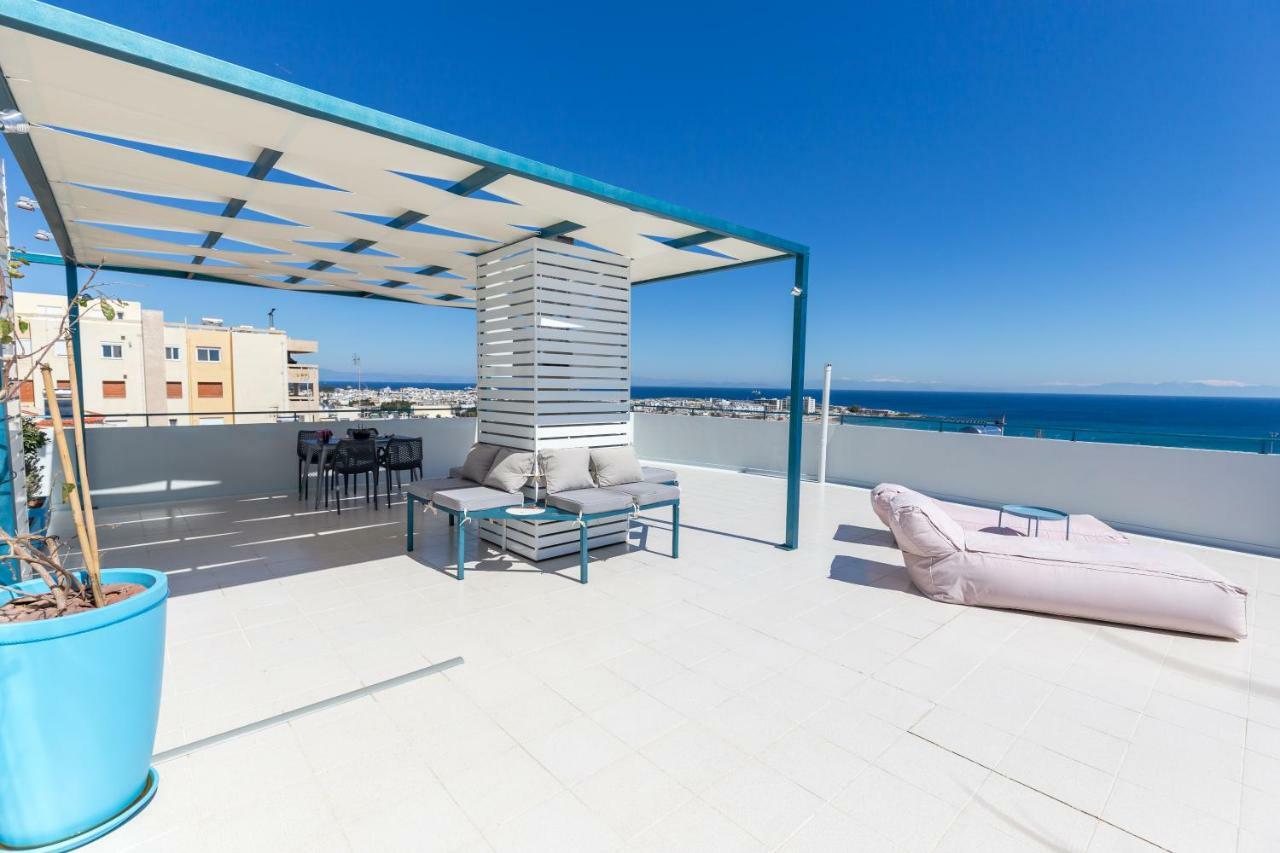 Groovy & Cozy Apt With Private Seaview Rooftop Terrace Rhodes City Kültér fotó